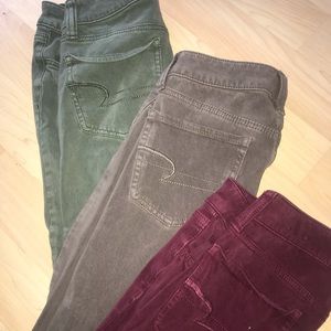 3 pairs American Eagle jeggings